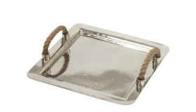 Decorative Tray with Rope Handles